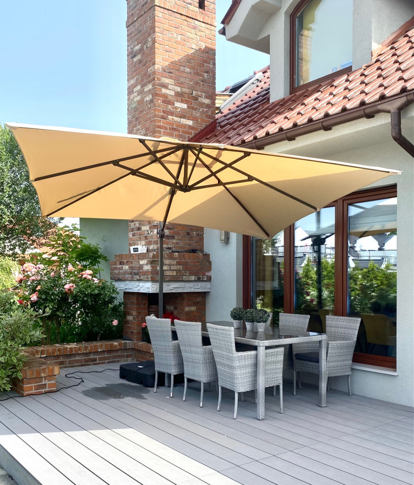 Garden Point beige Siena 3x3m parasol