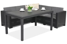 Colorado Comida 5 antraciet Bica technorattan hoek met tuintafel