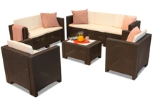 Technorattan tuinset 7 bruin