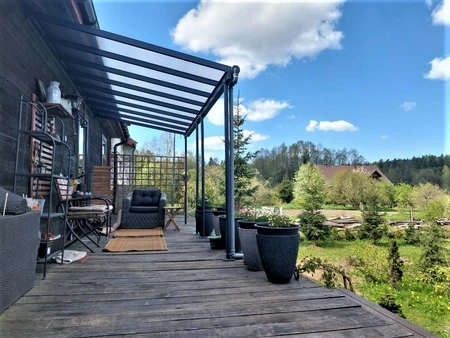 Sierra Palram aluminium terrasoverkapping - Canopia 2,3 x 4,6 m grijs