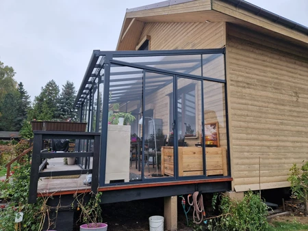 Veranda Sanremo Palram serre - Canopia 3 x 5,4 m grijs