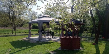 Tuinpaviljoen met klamboe en gordijnen Valencia 3x4m grijs Garden Point