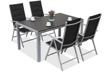Aluminium tuinset polywood Verona voor 4 personen