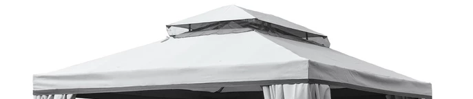 Dakbekleding voor paviljoen Valencia 3x4m grijs Garden Point