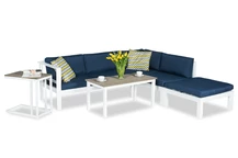 Moderne aluminium hoek loungeset Cardiff Garden Point