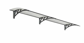 Moderne deurluifel Neo 2,7 m Palram - Canopia antraciet