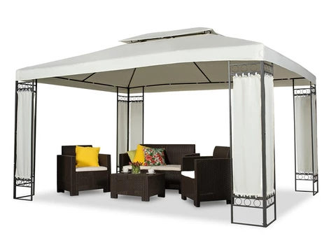 Malta tuinpaviljoen 3 x 4 m crème Tuinpunt