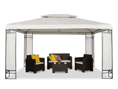 Malta tuinpaviljoen 3 x 4 m crème Tuinpunt