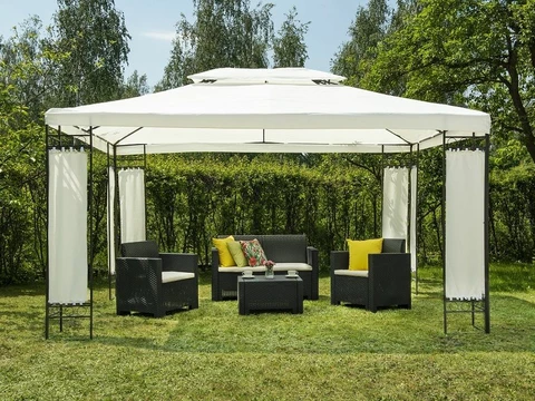 Malta tuinpaviljoen 3 x 4 m crème Tuinpunt