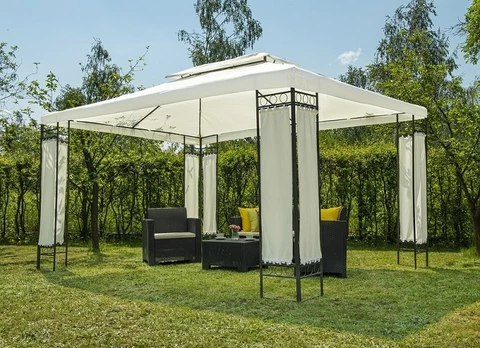 Malta tuinpaviljoen 3 x 4 m crème Tuinpunt
