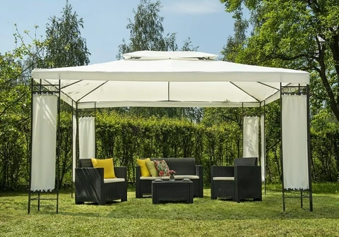 Malta tuinpaviljoen 3 x 4 m crème Tuinpunt