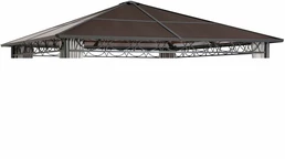 Polycarbonaat dakbedekking voor Madera paviljoen 3 x 3m grijs
