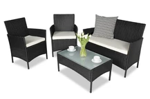 Rotan tuinset Calabria zwart Garden Point