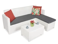 Technorattan hoekmeubel Nebraska Relax wit Bica