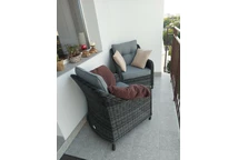 Garden Point antraciet Technorattan Toledo fauteuil 2 stuks