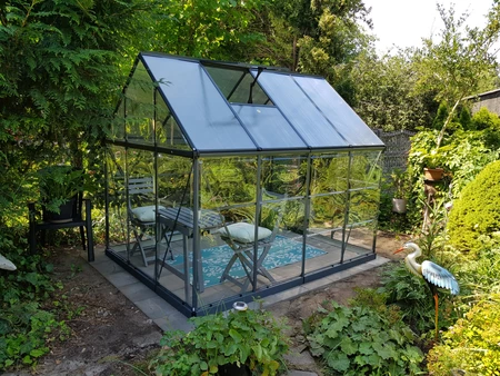 Kas van polycarbonaat Hybride 1.85 x 2.46 m Palram - Canopia grijs