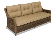Driezitsbank van techno-rattan Toledo bruin Garden Point