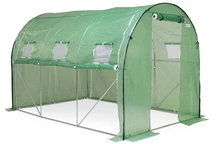 Folie tunnel 2x3m groen met oprolbare folie Garden Point