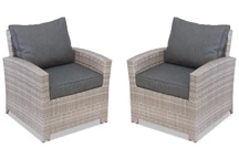 Technorattan fauteuils set Parma grijs Tuinpunt