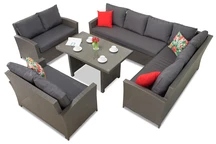 Garden Point Parma Comida 9 antraciet hoektuinmeubelset