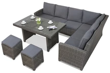Garden Point exclusieve hoek Bristol antraciet technorattan