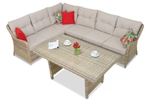 Garden Point technorattan set Toledo Comida beige