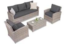 Garden Point technorattan tuinmeubelen Parma Coffee 5 grijs