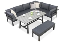 Hoek loungeset van aluminium Sydney Comida 8 met bank Garden Point