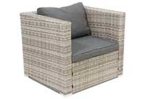 Kunststof rotan fauteuil Roma Garden Point grijs