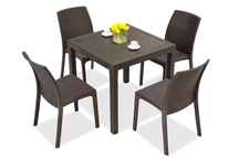 Kunststof rotan meubelset bruin Dallas/Virginia 4 Bica