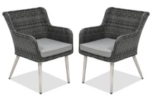 Kunststof rotan stoel Cordoba 2 stuks Garden Point antraciet