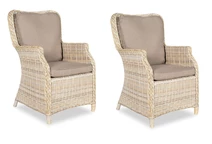 Kunststof rotan stoel London beige 2 stuks Garden Point