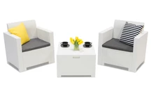 Nebraska Terrace Box 2 wit technorattan set met Bica box