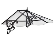 Stijlvolle polycarbonaat deurluifel Lily Palram - Canopia antraciet