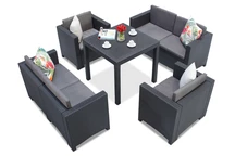 Technorattan set Dallas Colorado 6 antraciet Bica
