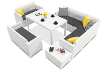 Technorattan set met hoek Comida 9 antraciet Bica