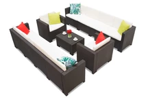 Technorattan set met twee grote banken Colorado Coffee Max 10 bruin Bica