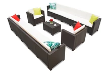 Technorattan set met twee grote banken Colorado Coffee Max 12 bruin Bica