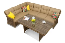 Tuinhoek met tafel Toledo Comida bruin Tuinpunt