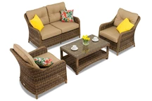 Tuinpunt technorattan meubels Toledo Coffee 4 bruin