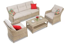 Tuinpunt technorattan set Toledo Coffee 5 Garden Point beige