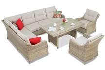 Tuinpunt technorattan set Toledo Comida 7 Garden Point beige