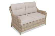 Tweezitsbank van kunststof rotan Toledo beige Garden Point