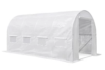 Witte plastic tunnel 2,5x5m Tuinpunt