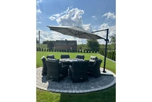 Garden Point grijs Pisa 3,5m paraplu