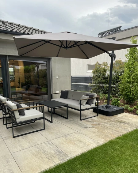 Zweefparasol Siena 3x3m Garden Point grijs
