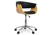 Elegante houten bureaustoel met lederen afwerking Denver Contract Point