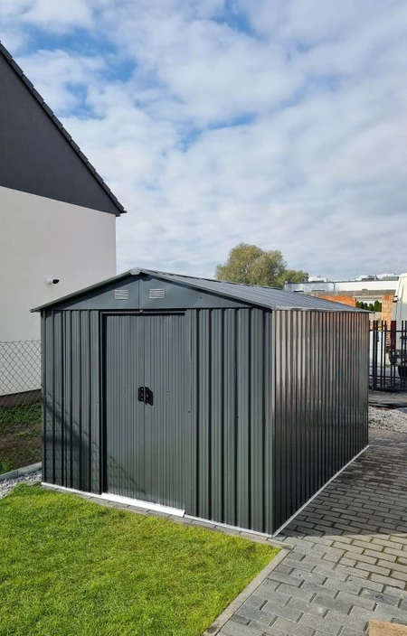 Metalen gereedschapshuisje Helsinki 3 x 2,4m StoreBoss antraciet