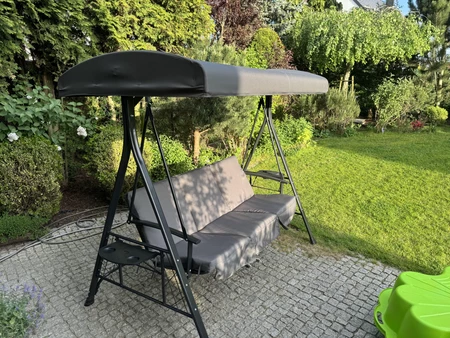 Parma Garden Point metalen tuinschommel grijs