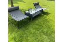 Loungetafel van kunststof rotan Bilbao Garden Point antraciet